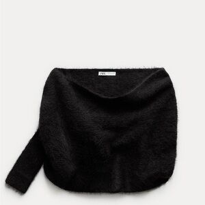Zara Alpaca Blend Cape Bolero Black S/M NWT